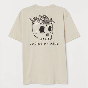 Graphic Cream Skull T-Shirt